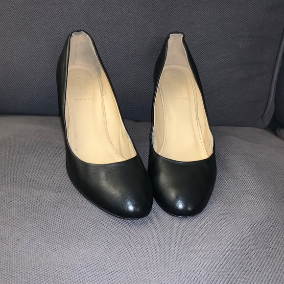 J.Crew Mona Round Toe Black Leather Pumps - Size 11 - Picture 5 of 16